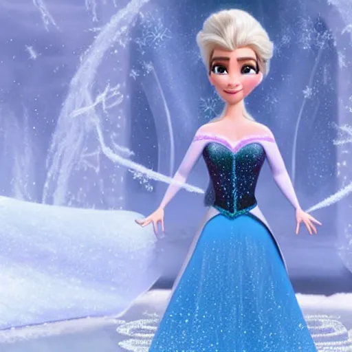 ELSA di FROZEN Disney Animation Cinematic Centered · Creative Fabrica