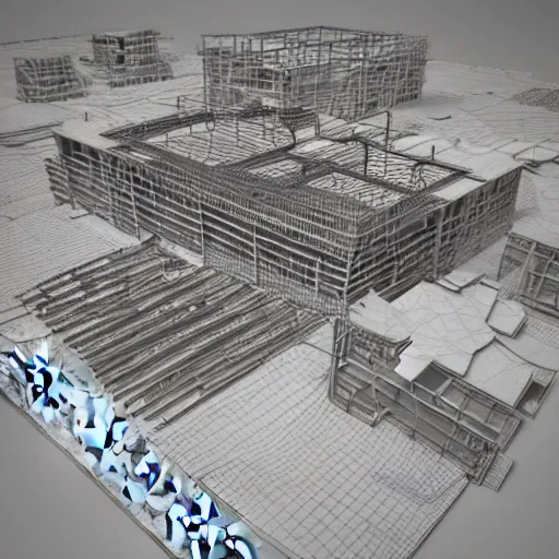 Image similar to construction site bill of mairials 3 d render