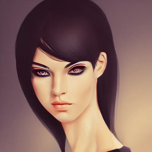 a digital painting of a woman with black hair, a | Stable Diffusion |  OpenArt