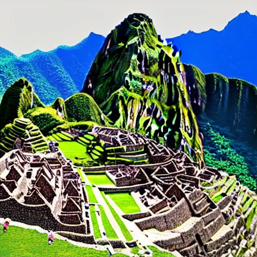 Prompt: Macchu Picchu full of New York City buildings, ultra hi resolution picture