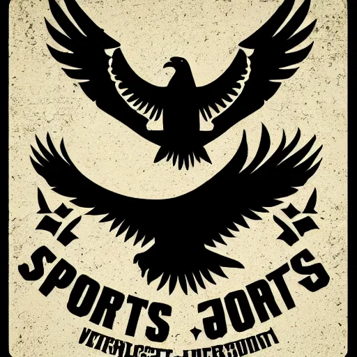 Prompt: sports logo detailed vector eagle