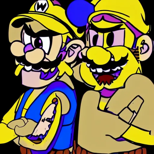 Prompt: wario and waluigi 9 / 1 1