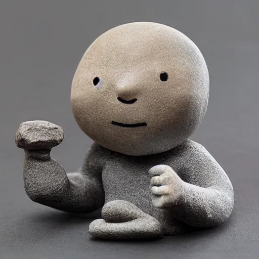 Prompt: realistic rock figurine, toy