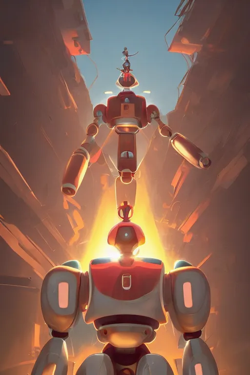 Image similar to metabots medabots medarotto medarot robot minimalist comics, behance hd by jesper ejsing, by rhads, makoto shinkai and lois van baarle, ilya kuvshinov, rossdraws global illumination ray tracing hdr radiating a glowing aura