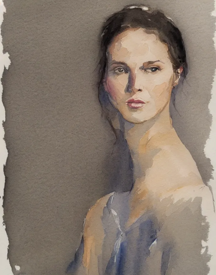 Image similar to watercolor sketch, painting by smith jeffrey, face portrait of a woman