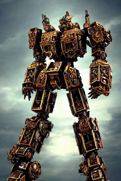 Image similar to cinematic still in machine - warrior - 2, intricate ornate humanoid mecha warrior,