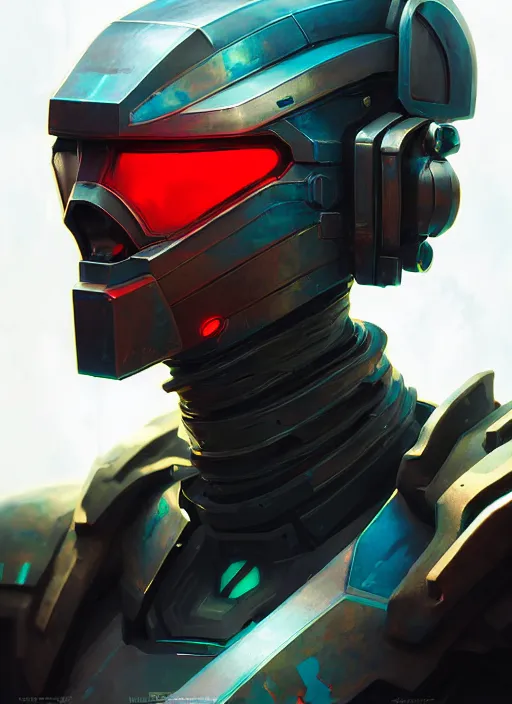 Prompt: dynamic medium shot painted portrait, cyberpunk armor, cool metallic colours, sharp smooth details, caustics, unreal engine, matte painting concept art, fanart artstation by kevin christian muljadi and entei ryu and oldgun - k and jesper ejsing and rhads and lois van baarle and ilya kuvshinov and rossdraws