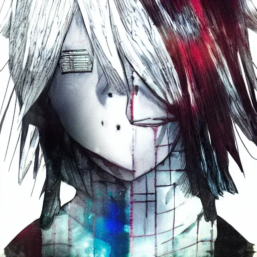 Image similar to water white in tokyo ghoul manga by sui ishida, illustration in style of sui ishida, 4 k hd