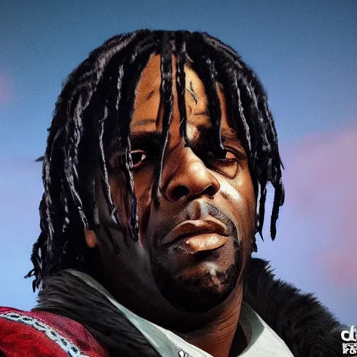 Image similar to Rapper Chief Keef In red dead redemption 2 digital art 4K quality super realistic