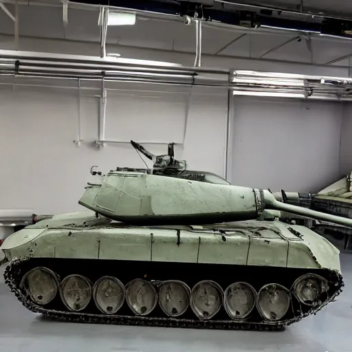 Image similar to t-55 in the backrooms.