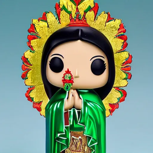Image similar to Funko Pop of the virgin of guadalupe