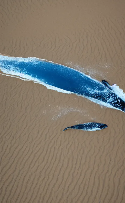 Image similar to blue whales in sand dunes, photography