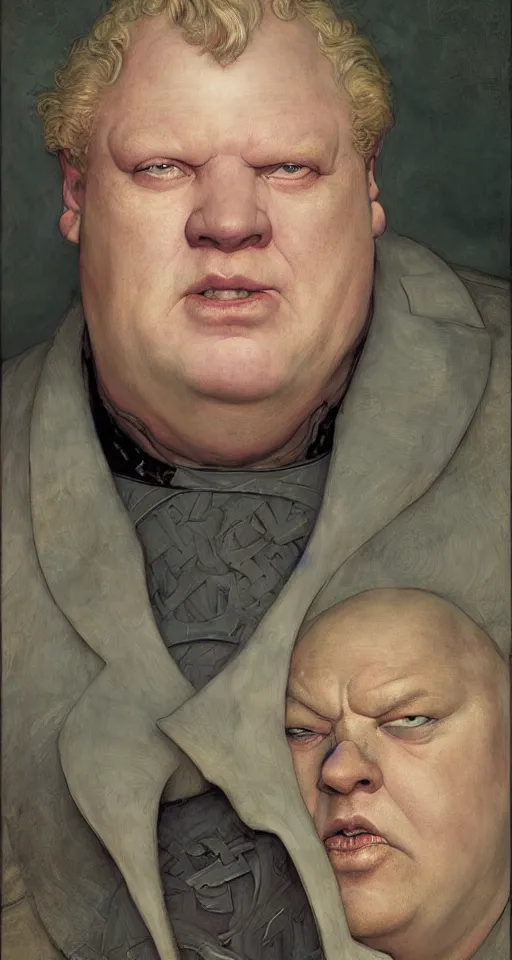 Prompt: baron harkonnen, by edgar maxence artgerm ross tran and michael whelan and gustav klimpt