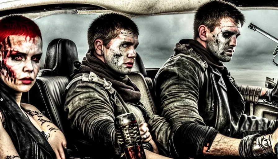 Prompt: Did you bring your bloodbag? Mad Max Fury Road