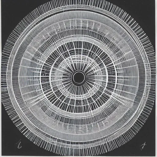 Prompt: spirograph painting of 1940 metropolis