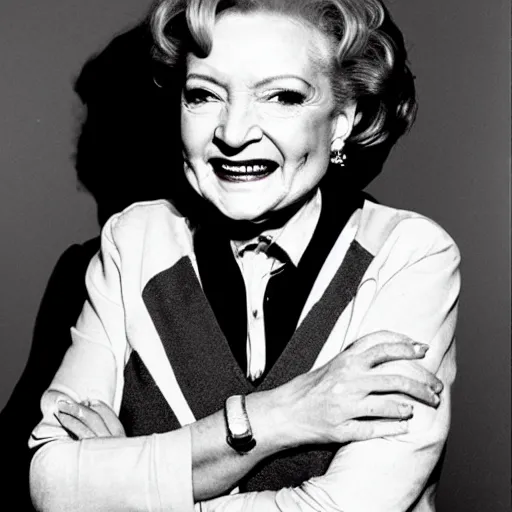 Image similar to betty white by basquiat