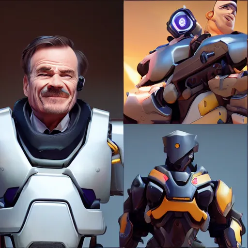 Prompt: Brian Cranston as a character from Overwatch