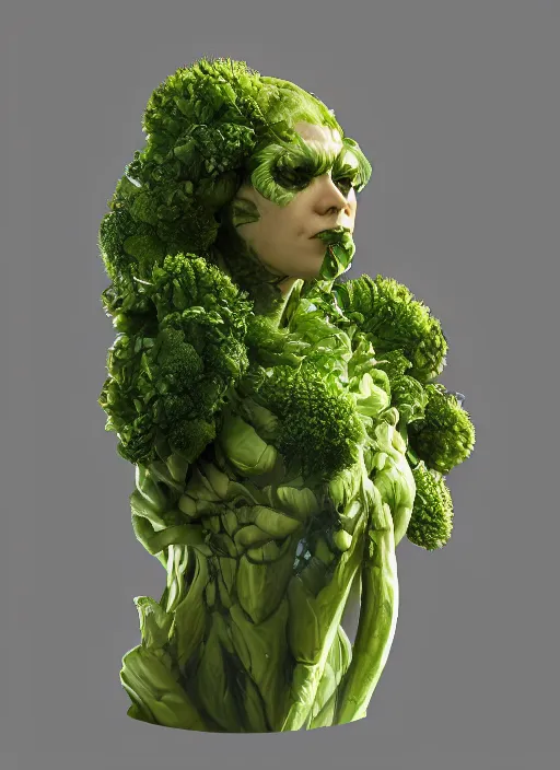 Image similar to biohazard portrait of brocoli!! hermione bioshock, au naturel, hyper detailed, digital art, trending in artstation, cinematic lighting, studio quality, smooth render, unreal engine 5 rendered, octane rendered, art style by klimt and nixeu and ian sprigger and wlop and krenz cushart