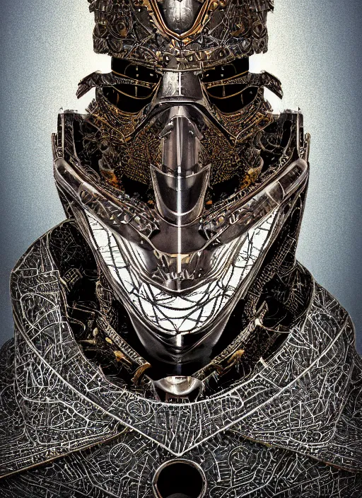 Image similar to portrait of king arthur knight cyborg, kintsugi, modern fine art, fractal, intricate, elegant, highly detailed, digital photography, subsurface scattering, by frank miller,