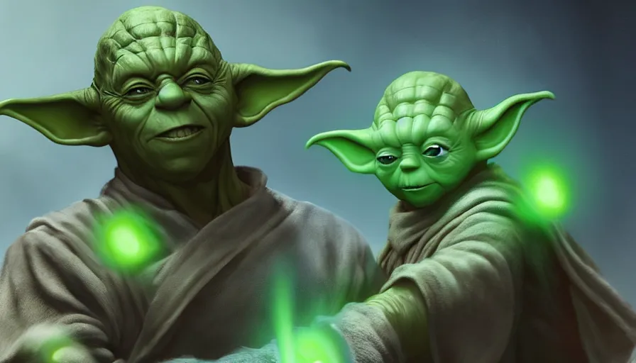 Image similar to Vin Diesel is Yoda, hyperdetailed, artstation, cgsociety, 8k