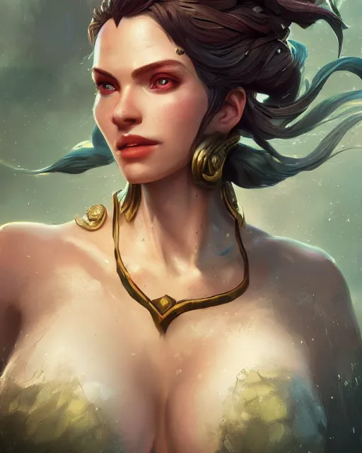 Image similar to league of legends portrait, au naturel, hyper detailed, digital art, trending in artstation, cinematic lighting, studio quality, smooth render, unreal engine 5 rendered, octane rendered, art style by klimt and nixeu and ian sprigger and wlop and krenz cushart.