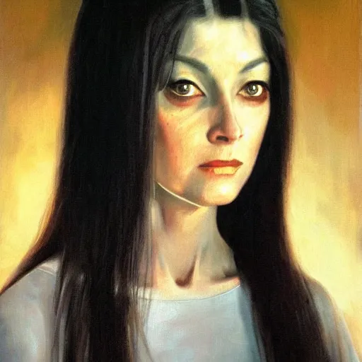 Prompt: ultra realistic portrait painting of samara from the ring, art by frank frazetta, 4 k, ultra realistic, highly detailed, epic lighting.