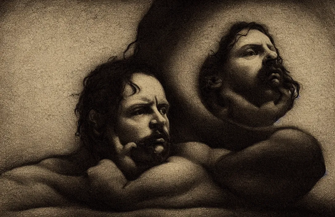 Prompt: a powerful focal point with an ambient background. perfectly shaped bowl sense of time suspended the precision of drawing makes the final effect that of a shallow relief sculpture intact flawless ambrotype from 4 k criterion collection remastered cinematography gory horror film, ominous lighting, evil theme wow photo realistic postprocessing value contrast is used to focus our attention on the subject gustave courbet and french realism