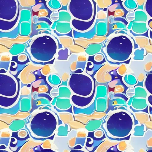 Image similar to a tileable seamless space@themed wallpaper designed for kids