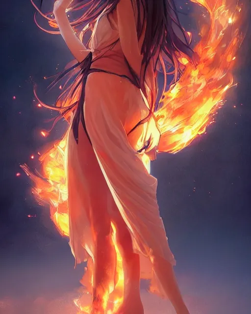 Inferno's Dance - female fire anime pfp - Image Chest - Free Image Hosting  And Sharing Made Easy
