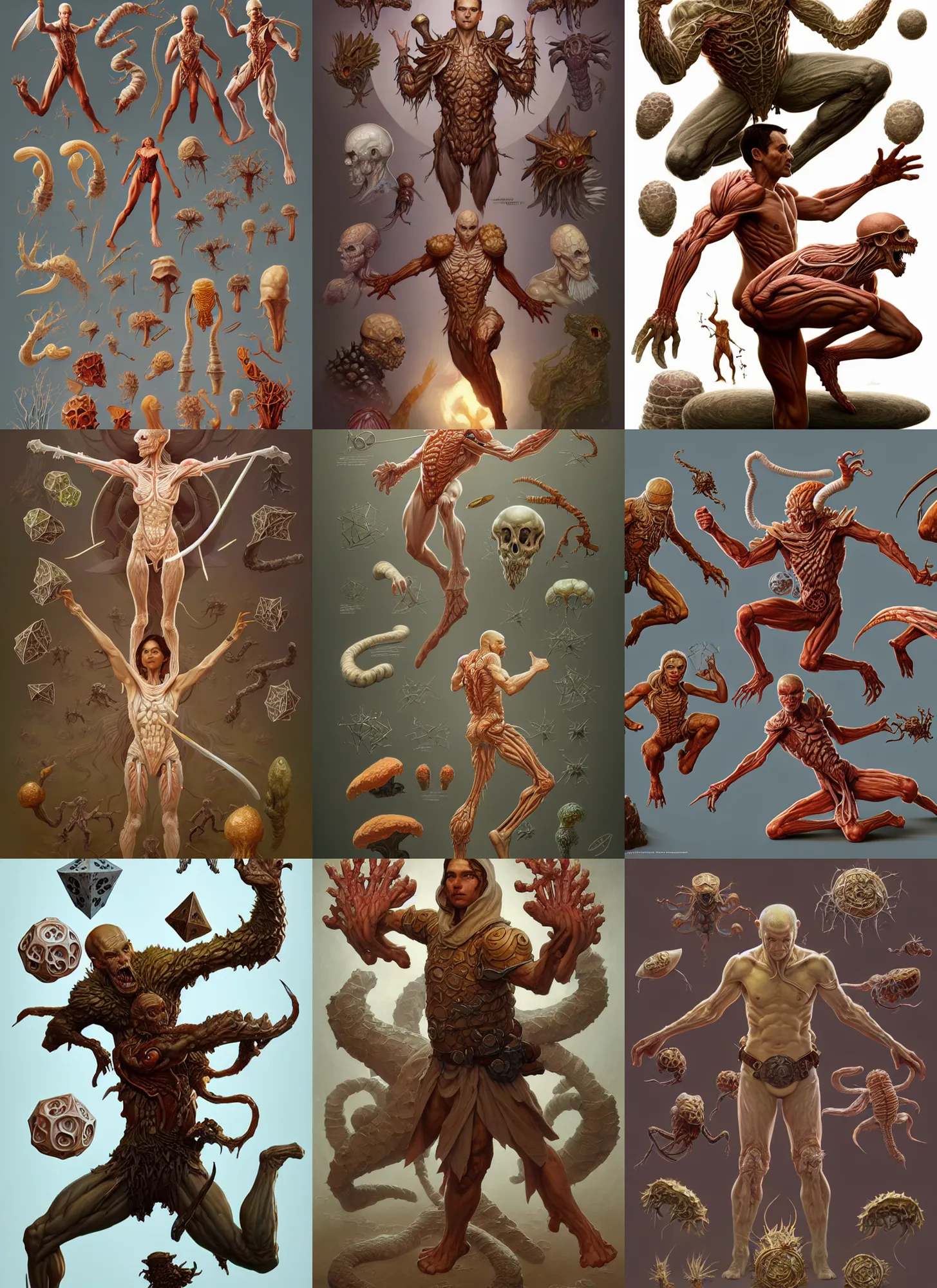 Prompt: full - body d & d mtg fungus anatomy on white background, action pose, intricate, highly detailed, digital painting, artstation, concept art, smooth, sharp focus, illustration, art by norman rockwell emiliano ponzi andrey remnev yoann lossel aaron jasinski, 8 k