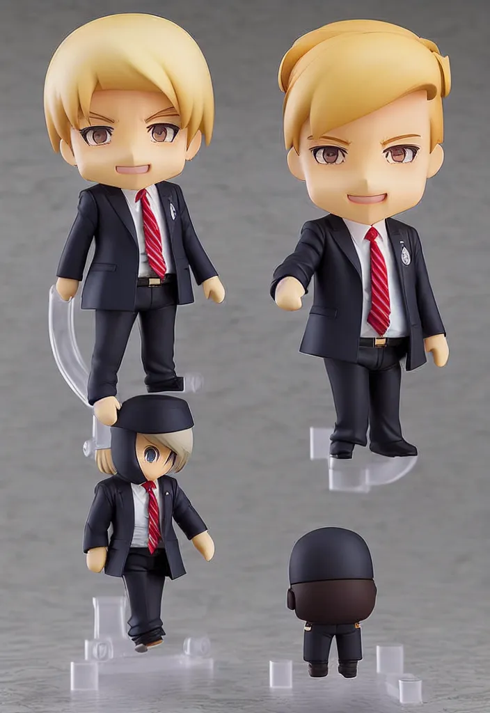 Image similar to Anime Nendoroid Figurine of Donald Trump, Product Photo