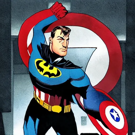 Image similar to batman as captain america