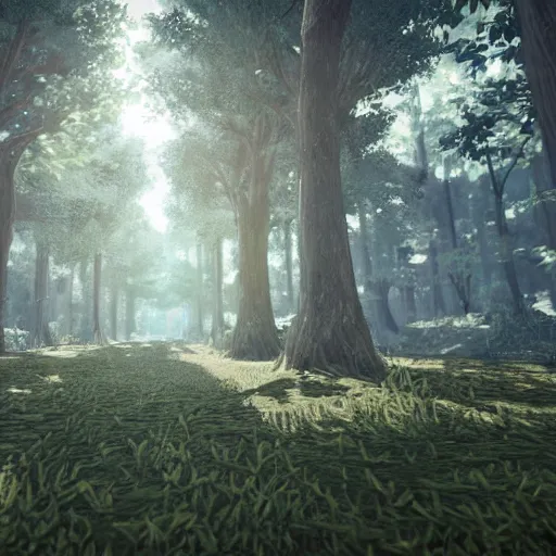 Prompt: a forest with trees made of large vodka bottles, intricate linework, sharp focus, smooth, octopath traveler, final fantasy, unreal engine, dramatic lighting, ethereal, 8 k