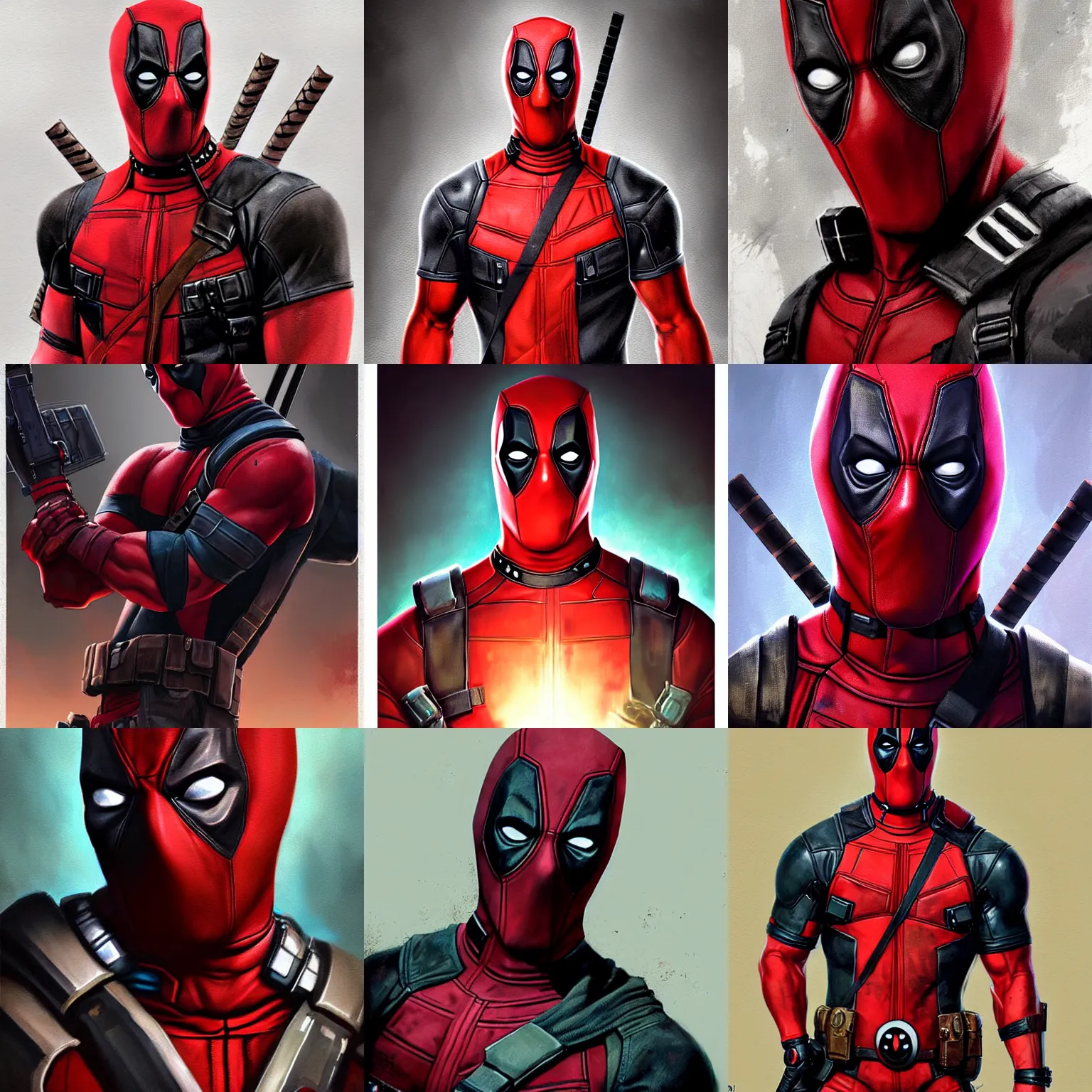 Prompt: portrait of a cartoony deadpool,digital art,ultra realistic,ultra detailed,art by greg rutkowski