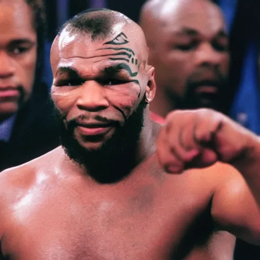 Image similar to mr. t mike tyson