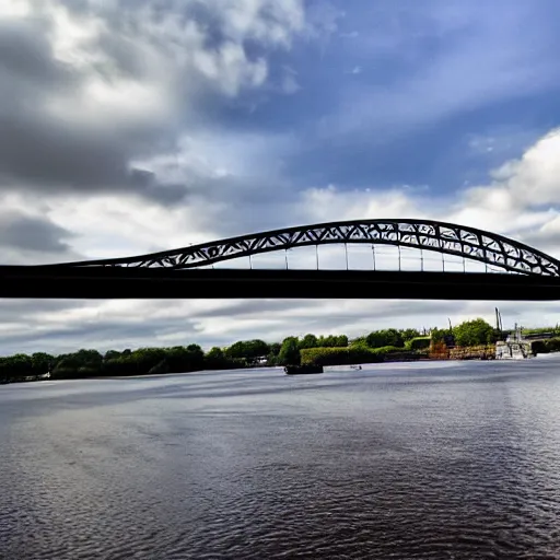 Image similar to a photograph of a beautiful bridge in glasgow, scotland