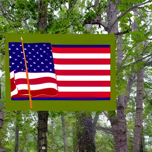 Prompt: Flag of The United State of Tree