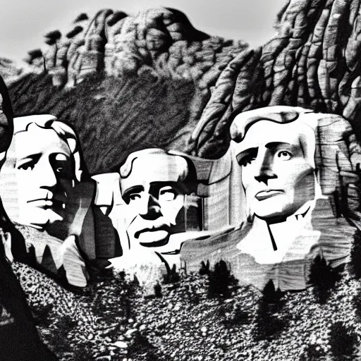 Prompt: mount rushmore with donald trump face,