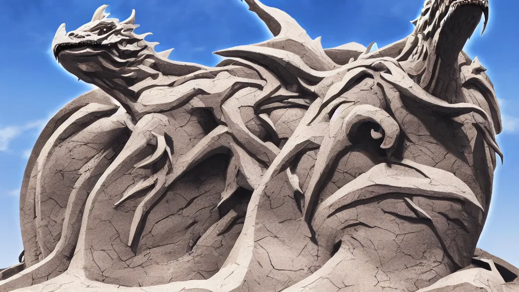 Prompt: photograph of a dragon how a sand sculpture designed by architect Antoni Gaudi, hyper realistic, epic, insanely detailed, beautiful, unreal engine 5 ,render, 8k