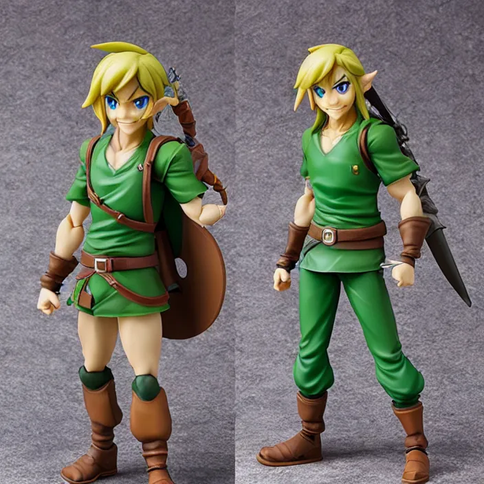 Image similar to Link, a GOOD SMILE figure of Link, figurine, detailed product photo,