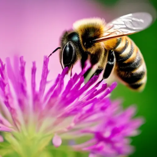 Prompt: action photo of bee, from nature journal, 1 / 1 0 0 0 sec shutter, action photo, sigma 1 0 5 mm f 2. 8