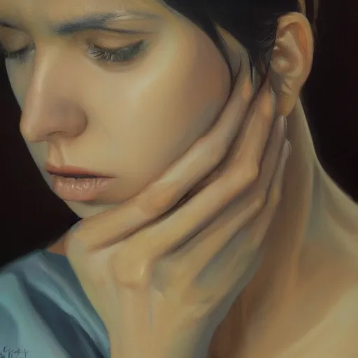 Image similar to what depression looks like, oil painting, pale colors, high detail, 8 k, wide angle, trending on artstation,