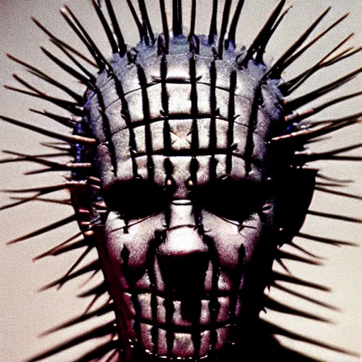 Prompt: pinhead from hellraiser. ultra realistic, hyper realistic, macro photography