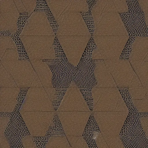 Prompt: abstract art, tessellating patterns, organic, houdini, 8 k, highly detailed, eerie, muted earth tones, sienna