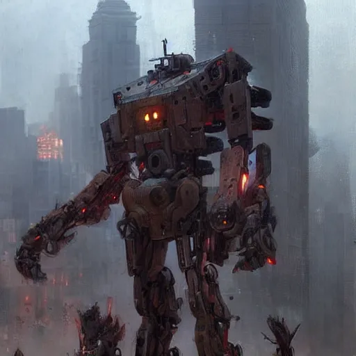Prompt: a giant robot made from flesh and wood in a city, by greg rutkowski, by bayard wu, trending on artstation, digital art, apocalyptic, last moments of humanity