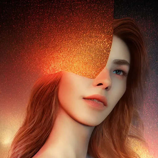 Image similar to woman portrait made out of galaxies floating in space, saturn, highly detailed, beautiful, realistic, epic comic book art, unreal engine, octane render