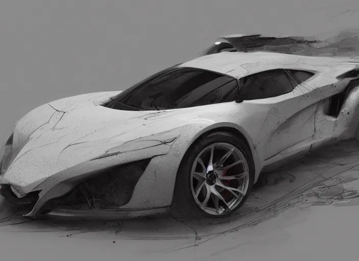 Image similar to a beautiful concept design of a supercar converted into offroad sport. car design by cory loftis, fenghua zhong, ryohei hase, ismail inceoglu and ruan jia. volumetric light.