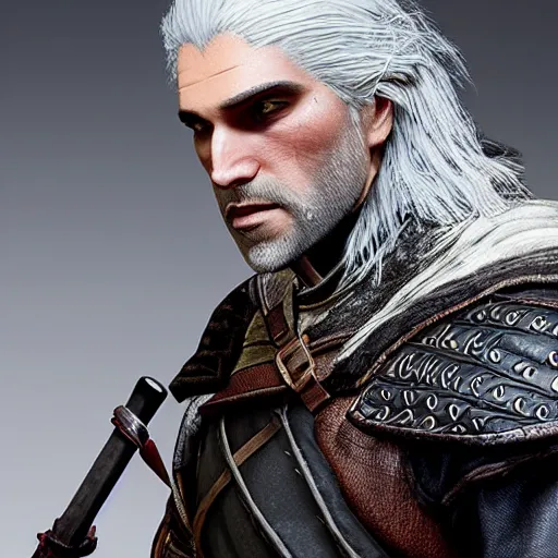 Prompt: anso mount as geralt