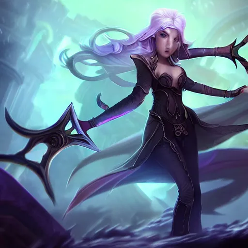 Image similar to kerli koiv in the art style arcane : league of legends, christopher c lee, digital art, matte painting, dramatic