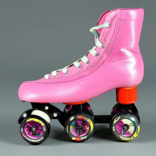 Prompt: a 1 9 8 0 s pair of rollerskates